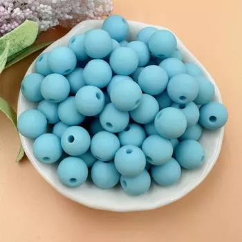 Бусины россыпью 8-16 мм DIY материалы акриловые украшения аксессуары круглый браслет ожерелье изготовление сплошной цвет 150-15 шт модные бусины 16mm/15Pcs синий