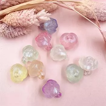 Бусины розы 10 шт 14*15,5 мм DIY ювелирные аксессуары ожерелье акриловый цветок кулон мода большое количество популярный зелёный