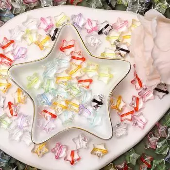 Бусины ручной работы, бусины для изготовления ювелирных изделий, бусины для изготовления 13 мм звезд, фурнитура для самостоятельного изготовления, бусины, ожерелье, браслет, акрил, 120 шт. красный