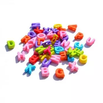 Бусины ручной работы для изготовления ювелирных изделий, подвеска в виде цветка конфетного цвета, звезды, клубники, самодельные бусины с буквами, бусины с отверстием Star 14mm 20Pcs