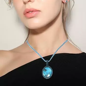 Бусины ручной работы из натурального малахита и лазурита, бохо-макраме, ожерелье в стиле хиппи из граната