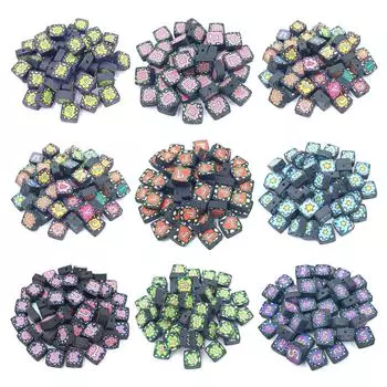 Бусины с буквами, свободные бусины, квадратные и закругленные бусины с буквами, изготовление ювелирных изделий, 20 шт., мягкая керамика ручной работы, аксессуары для ювелирных изделий «сделай сам», бусины Z