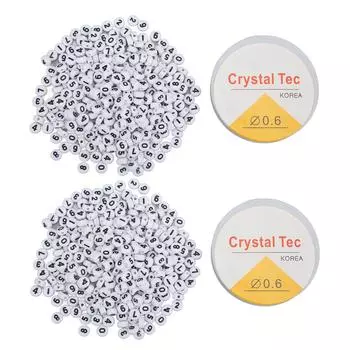 Бусины с цифрами Акриловые материалы Сглаживание поверхностей Изысканные красивые бусины для домашнего хозяйства