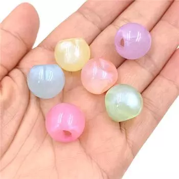 Бусины с наклонным отверстием 10 шт., ожерелья, ювелирные изделия, маркировка, круглые бусины, свободные бусины, материалы для самостоятельной работы, блестящие для сережек светло-розовый