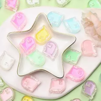 Бусины с перекрестными отверстиями 5 шт. Картина Маслом Бантик/Призрачные бусины Мода DIY Материалы ручной работы Акрил для браслета Ожерелья Изготовление свободных бусин Ghost фиолетовый