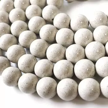 Бусины серии Hokutolite 40 см, произведены в Тайване, отрицательные ионы, радий 14 мм [ЗОЛОТОЙ КАМЕНЬ]