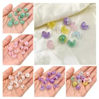 Бусины свободные круглые геометрические бусины бусины для сережек ожерелий 2 одинаковых ювелирных изделий своими руками материалы ручной работы 10 шт AB красочные фиолетовый