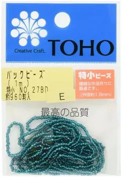 Бусины TOHO Extra Small, бусины для нанизывания, внешний диаметр 1 м, упаковка прибл.. 1,5 мм №27BD