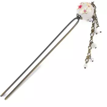 Бусины-заколки для волос Noren, заколки для волос Cherry Blossom в Японии, бусины-стрекозы, стеклянные бусины, украшение для волос, аксессуар для волос, набор для укладки волос