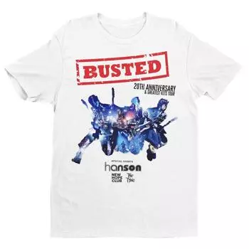 Busted 2023 Tour T-Shirt Music Band Shirt, Greatest Hits Busted Band Shirts Unisex Busted Reunion Tour 2023 Classic M белый