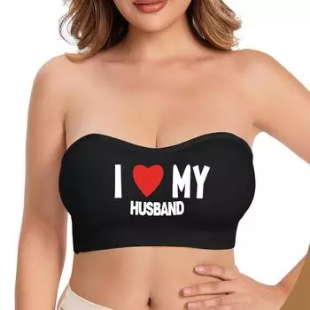 Бюстгальтер-бандо Varsbaby без бретелек с необычным узором, нескользящий бюстгальтер с силиконовой подкладкой и беспроводным топом без бретелек S чёрный