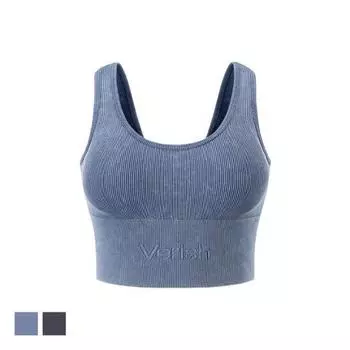 Бюстгальтер Berish All-tension с ребристым верхом и укороченным верхом Fade Blue S-M