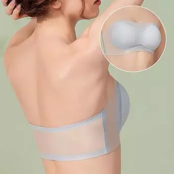 Бюстгальтер без бретелек Бесшовный бюстгальтер Push Up TubeTop Женский невидимый беспроводной бюстгальтер Ультратонкий дышащий бюстгальтер без косточек Сексуальное женское нижнее белье S-XL S чёрный