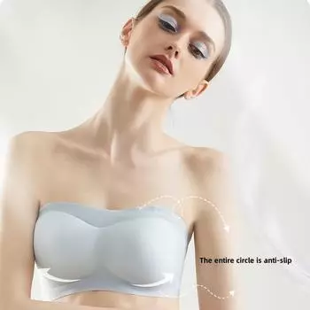 Бюстгальтер без бретелек бесшовный пуш-ап бюстгальтер TubeTop женский невидимый беспроводной бюстгальтер ультратонкий дышащий бюстгальтер бралет сексуальное женское нижнее белье S-XL S чёрный