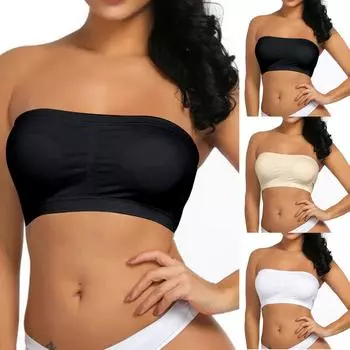 Бюстгальтер без бретелек Tube Top для предотвращения обнажения L чёрный