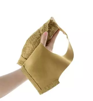 Бюстгальтер без оправы, с кружевной окантовкой, эластичный хлопок Q, новые товары, сексуальные женщины, бюстгальтер со сборкой и регулировкой для женщин 75B жёлтый