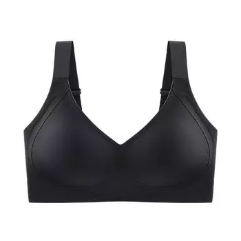 Бюстгальтер больших размеров для женщин, бесшовные бюстгальтеры пуш-ап, удобный беспроводной женский бюстгальтер без косточек, большой размер, активный бюстгальтер, сексуальное нижнее белье Mto6XL 3XL чёрный