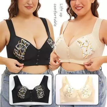 Бюстгальтер большого размера AG с чашкой 34-50, популярный, большого размера, жилетного типа, без стального кольца, спереди, пряжка, нижнее белье 34/75A