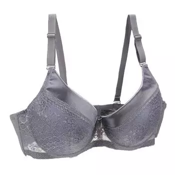 Бюстгальтер большого размера, гладкое однотонное сексуальное кружевное нижнее белье, женское нижнее белье, цельное нижнее белье 80B красный