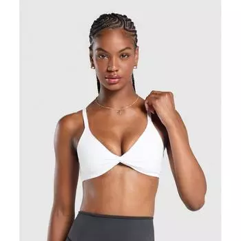 Бюстгальтер-бралетт Gymshark Twist Front белого цвета B2b5w Wb57 XXS