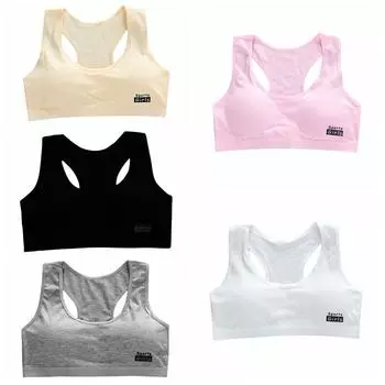 Бюстгальтер для девочек-подростков, укороченный топ, нижнее белье, жилет, спортивный бюстгальтер для полового созревания, спортивные тренировочные бюстгальтеры