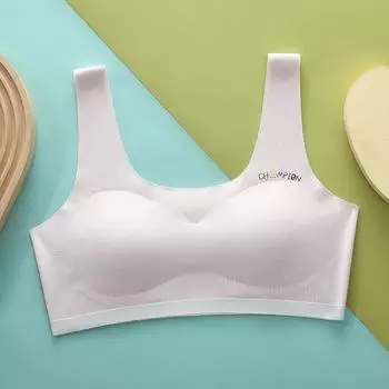 Бюстгальтер для девочек в период разработки, спортивный бюстгальтер, женская амортизирующая майка, дышащее легкое нижнее белье для подростков M белый