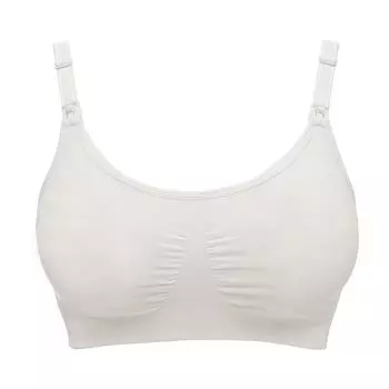 Бюстгальтер для кормления грудью 3 в 1 Medela Maternity Bra Supports Breast Pumping White [Medela] & (2 цвета) Женский гарнитур без рук белый