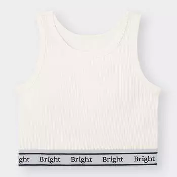 Бюстгальтер GU by Uniqlo GIRLS, миниатюрная укороченная майка с логотипом и лентой