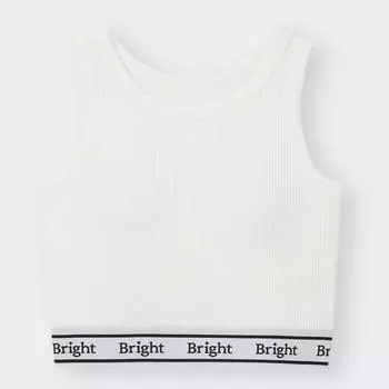 Бюстгальтер GU by Uniqlo GIRLS, миниатюрная укороченная майка с логотипом и лентой