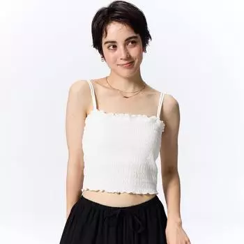 Бюстгальтер GU by Uniqlo с укороченным топом в сборку