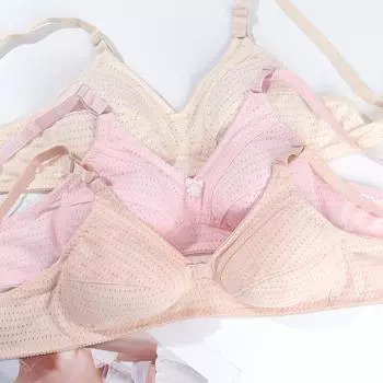 Бюстгальтер из хлопка для женщин среднего и пожилого возраста, тонкий дышащий бюстгальтер большого размера для мам, для женщин среднего и пожилого возраста без стальных колец 80C розовый