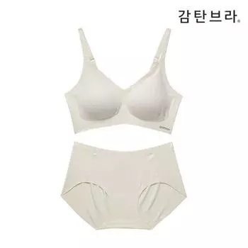 Бюстгальтер Modal Skin Gam - трусики-бюстгальтер с застежкой на крючки 1 комплект 01. Cream Beige _T:XL