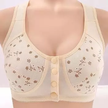 Бюстгальтер-обертка большого размера для людей среднего и пожилого возраста, собранный тонкий участок приятного для кожи бюстгальтера без стального кольца, бюстгальтер-майка 36/80 слоновая кость
