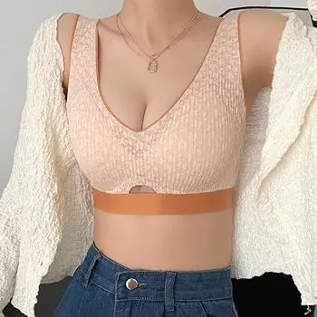 Бюстгальтер пуш-ап, сексуальный ажурный бюстгальтер, беспроводной бесшовный спортивный бюстгальтер, мягкий комфортный бюстгальтер без косточек для йоги, нижнее белье для сна, женское нижнее белье M белый