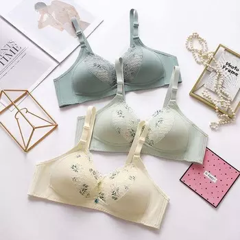 Бюстгальтер Push Up для женщин, сексуальные кружевные бюстгальтеры, нижнее белье без косточек, тонкие чашки, женский бюстгальтер 36BC-42BC 36B/C синий