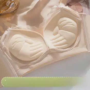 Бюстгальтер с подкладками толщиной 5 см, без косточек, с защитой от провисания, приподнимает и поддерживает, регулируемый 34/75B