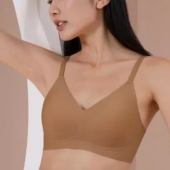 Бюстгальтер с полуфиксированной чашкой, бесшовное нижнее белье, женское желе на верхней части большого тонкого бретеля, красивый женский бюстгальтер сзади S/M