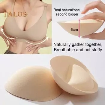 Бюстгальтер с ультра-толстыми вкладышами, хорошей воздухопроницаемостью, треугольный губчатый вкладыш для бюстгальтера Push Up, женский невидимый вкладыш для купальника, бикини, усилители груди, чашка для груди 4cm чёрный