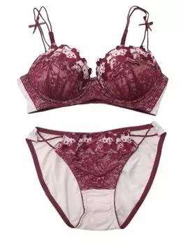 Бюстгальтер шорты Настройка Kitty Косплей Беспроводной бюстгальтер комплект Sanrio милый бюстгальтер трусы нижнее белье нижнее белье черный красный M~LL (Красный, ЛЛ) красный