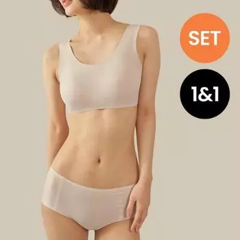 Бюстгальтер Skinny Five Sheer и трусики из органического материала, специальный комплект (Набор кожи/Черный набор) (Black) Bra M/Panties S