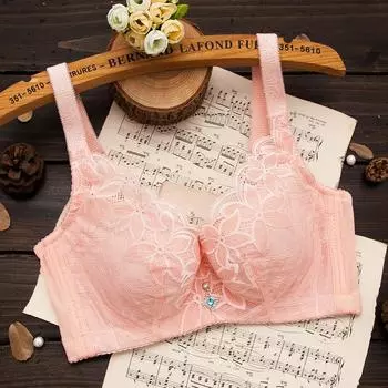 Бюстгальтер со стальными кольцами без губки, большой размер, закрытое нижнее белье, регулируемый чехол для бюстгальтера с присборенными чашечками 34/75C красный