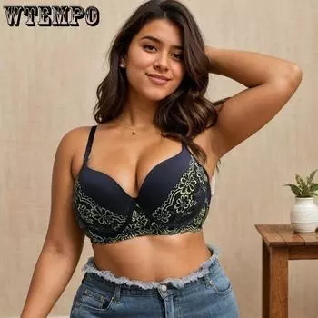 Бюстгальтер Steel Rimed Bra Plus Size Sexy Gathering Bra 40/90D