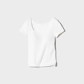 Бюстгальтер UNIQLO Lip Square с коротким рукавом и вырезом T