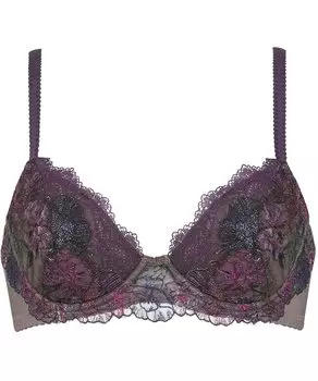 Бюстгальтер Wing для более округлых чашек из смесового хлопка на стороне, прилегающей к коже, в комплекте с соответствующим для BR E70 [Wing/Wacoal] Lesiage, более полные, груди, [2760