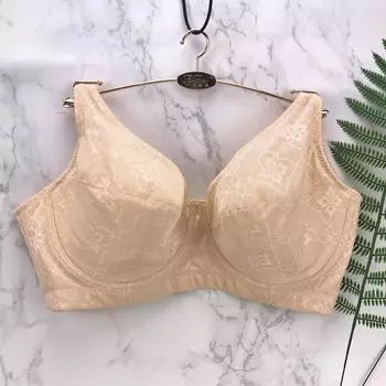 Бюстгальтер женский, сексуальный, плотный, большой размер 38E бежевый