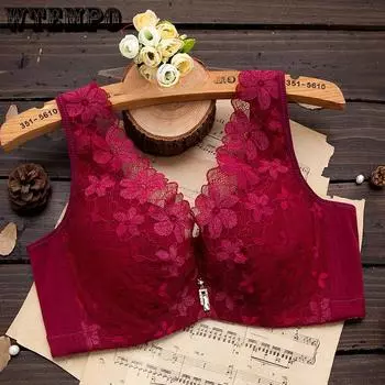 Бюстгальтеры больших размеров со стальными оправами Тонкие бюстгальтеры без поролона Женские кружевные бюстгальтеры без бретелек Бюстгальтеры с чашечками D 34/75C синий