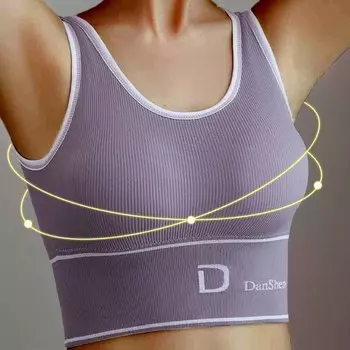 Бюстгальтеры для женщин, бесшовные бюстгальтеры больших размеров, топы с полным покрытием, удобный беспроводной женский бюстгальтер без косточек M/L фиолетовый