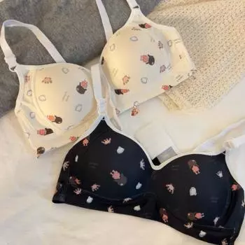 Бюстгальтеры Push Up для женщин, сексуальное нижнее белье с открытой спиной, милое нижнее белье для девочек, беспроводное нижнее белье 32/70AB