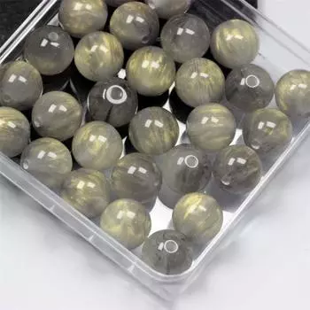 Бусы 25 шт. модное ожерелье аксессуары из бисера браслет круглый DIY материалы смола прямое отверстие для изготовления ювелирных изделий 12 мм имитация камня тигровый глаз Pearlescent розовый