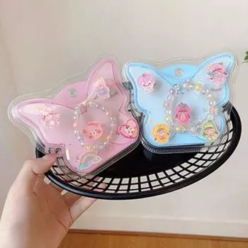 Бусы для девочки в подарок цветок кролик детское кольцо для девочки детский браслет детский ремешок на руку кольцо в корейском стиле C